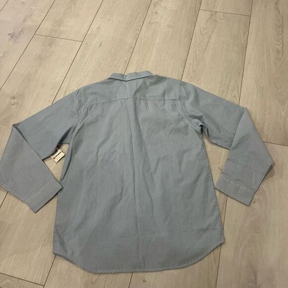 Quilsilver Spread Long Sleeve boys  Casual Shirt Blue Stripes size XL 20 - Picture 5 of 8